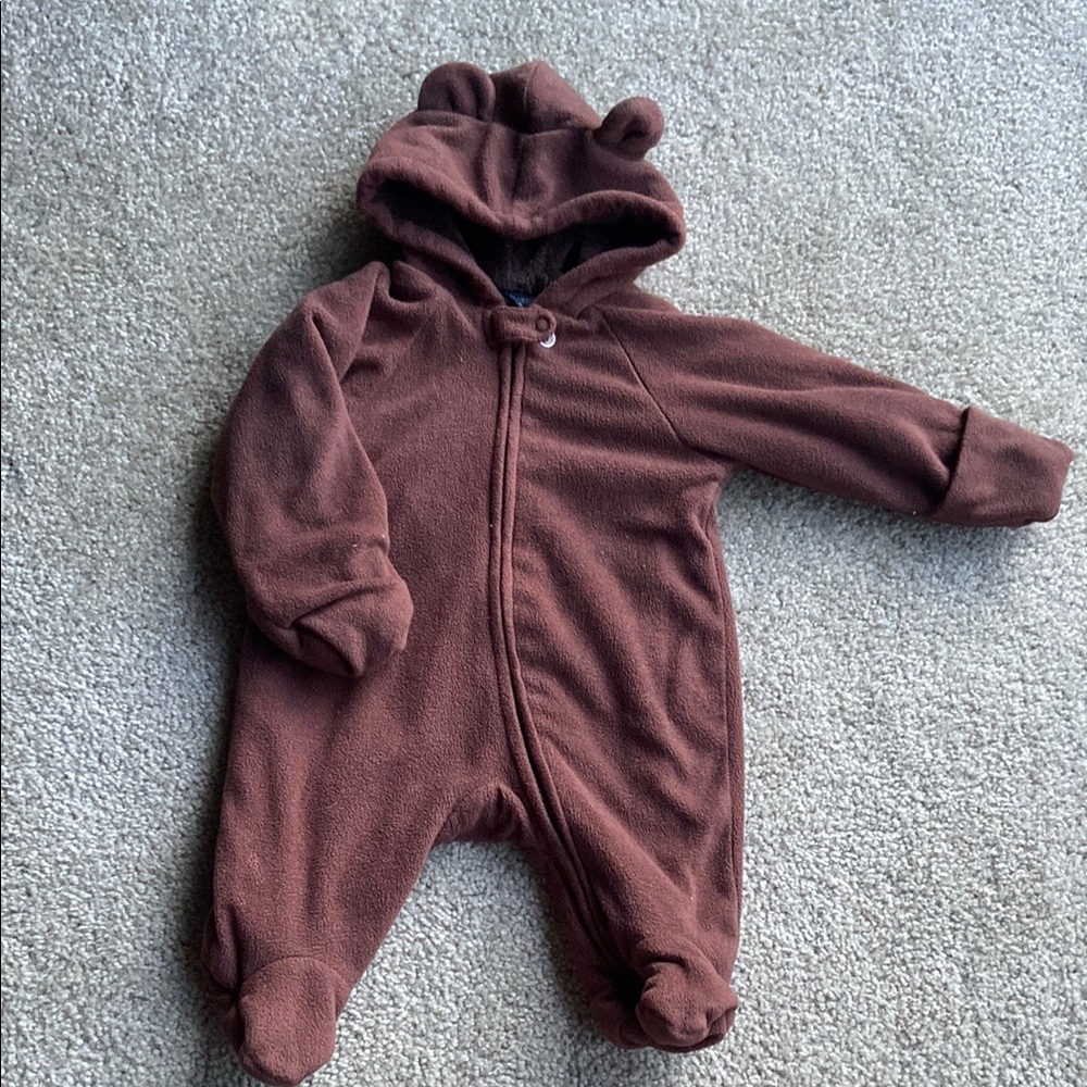 🪷Faded Glory 0-3 Month Fuzzy Bear Winter Sleeper